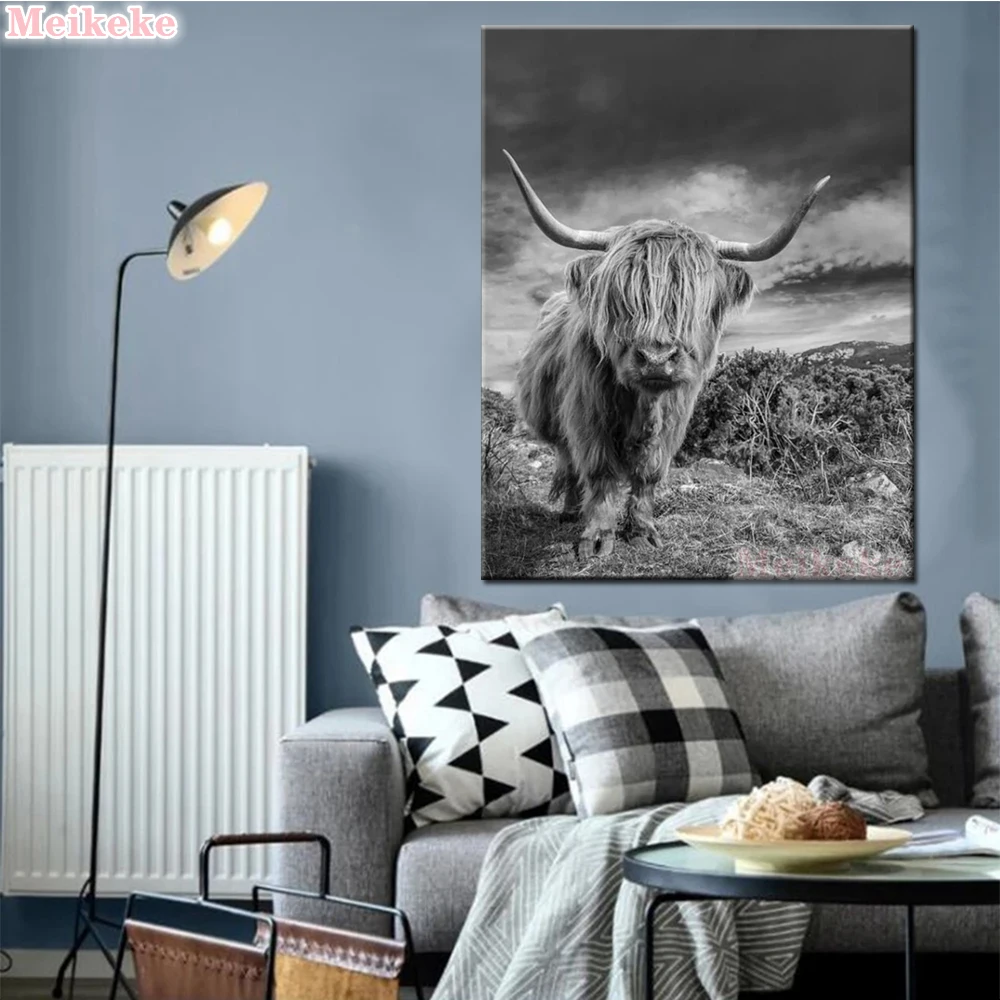 5d алмазная живопись сделай сам шотландская горная корова полностью