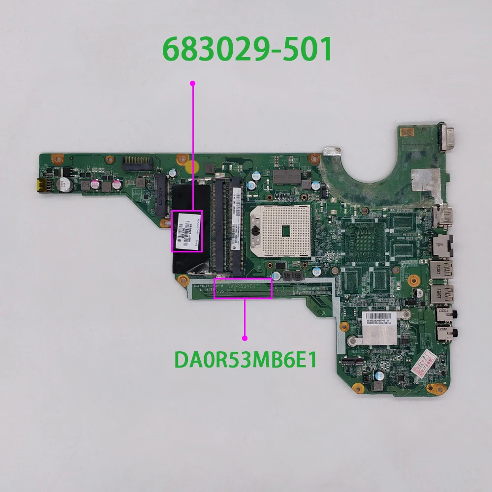 for HP G4 G6 G7 G7Z G6-2000 Series 683029-001 683029-501 683029-601 DA0R53MB6E1 Laptop Motherboard Tested & Working Perfect