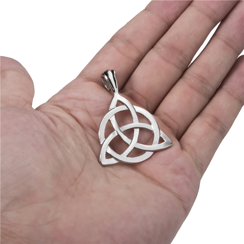 Celtics Knot Triquetra Trinity мужской и женский Оловянный кулон с ожерельем 24 дюйма LP234 |