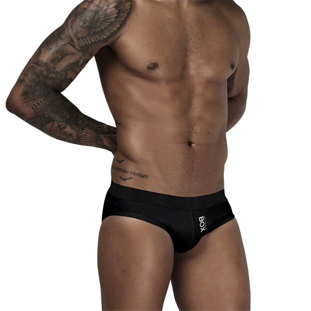 Нижнее белье мужское дышащее с низкой талией Трусы брифы бикини эластичное