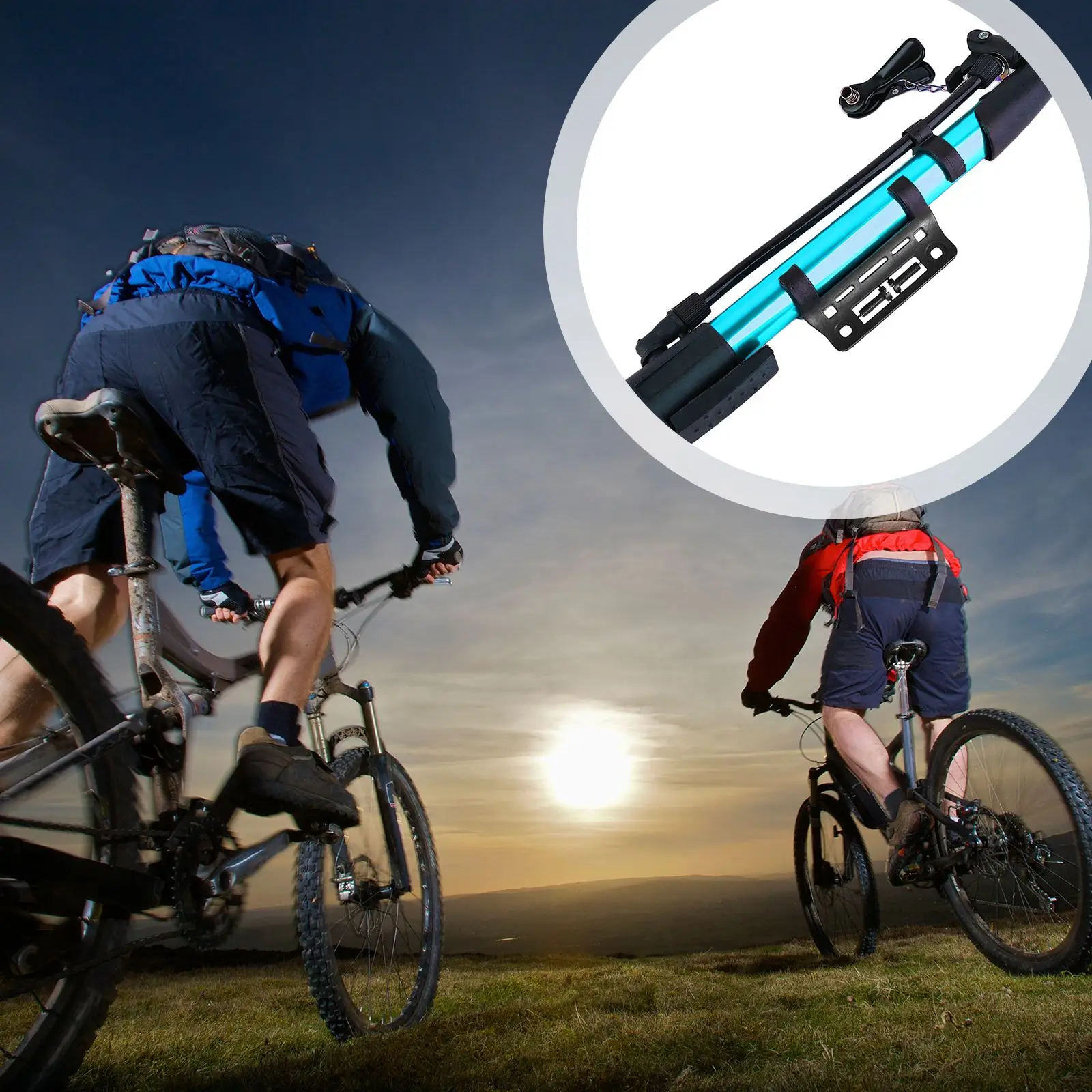 

Portable High-Pressure Aluminum Steel Pump For Bicycle Mountain Bike Road Bike