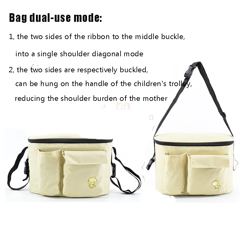 

New Print Strollers Baby Trolley Bag with Detachable Handbag Multifunctional Baby Organizer Pram Buggy Cart Hanging Bag SP