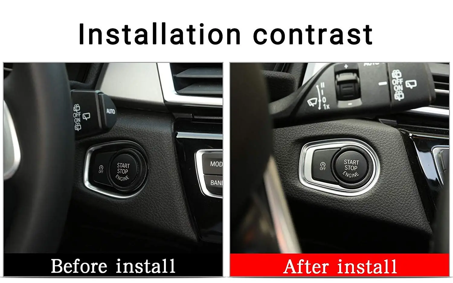 АБС-пластик хром Шестерня переключения передач кольцо Отделка 1 шт. для BMW 2 серии