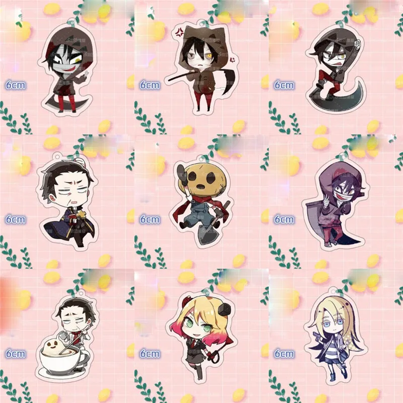 Аниме мультфильм ангелы смерти Рейчел Исаак акриловый кулон брелок Хэллоуин