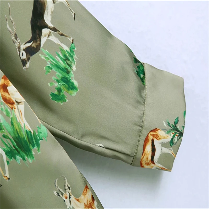 

2021 Spring Autumn Animal Print Blouse Tops Ladies Long Sleeve Casual Shirt Female Office Wear Tunic Blusas Mujer XS-L