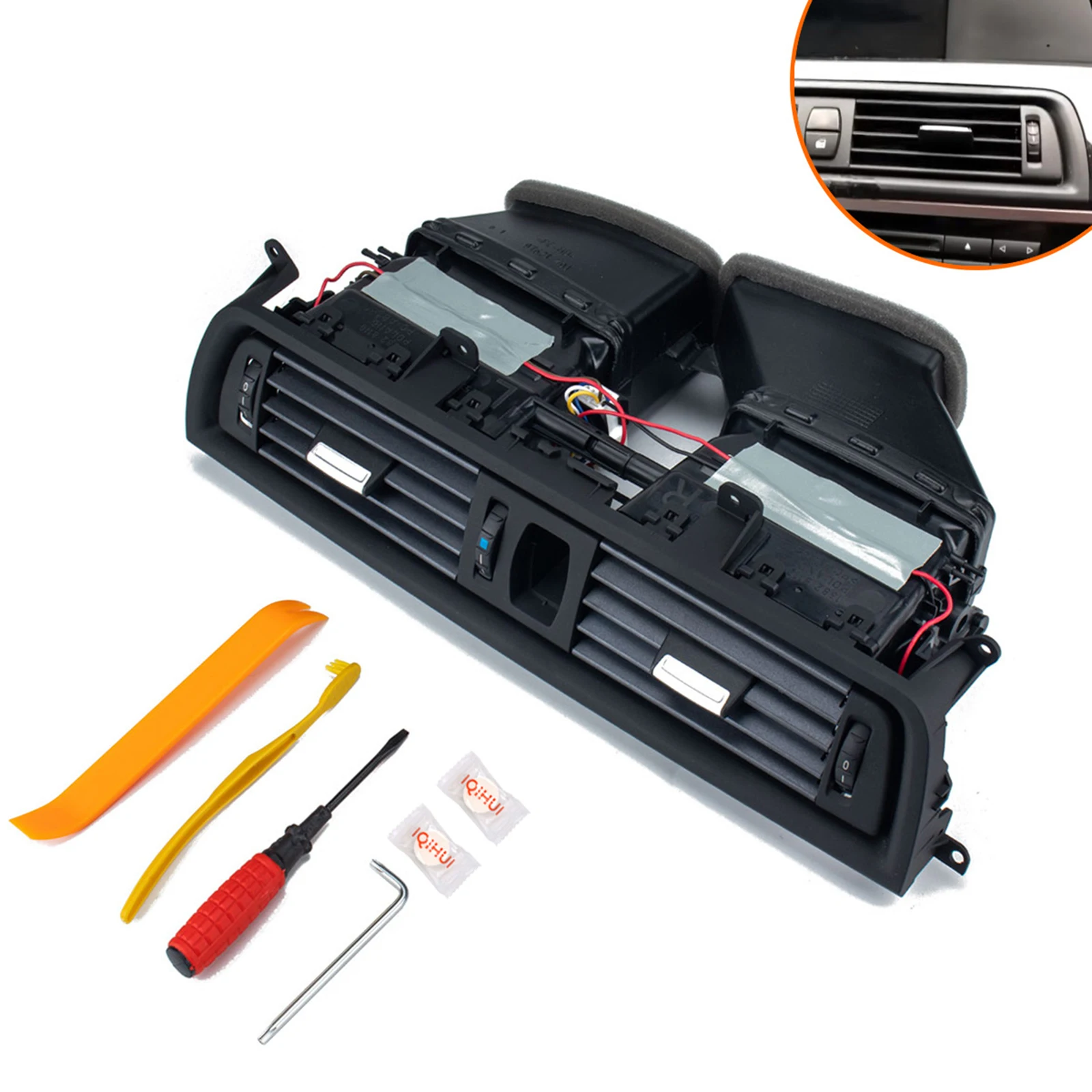 

6pcs Professional Front Air Vent Grille Center for - 523i- 2010-2016 525i - 2010-2016 Middle Air Outlet Panel