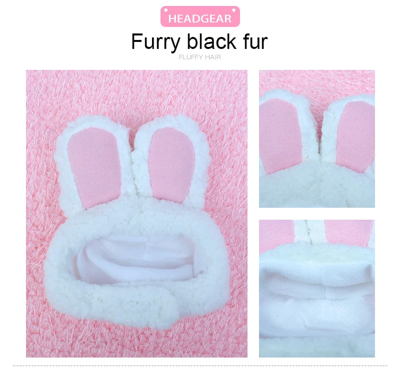 Товары для домашних животных головной убор с кроличьими ушками плюшевый