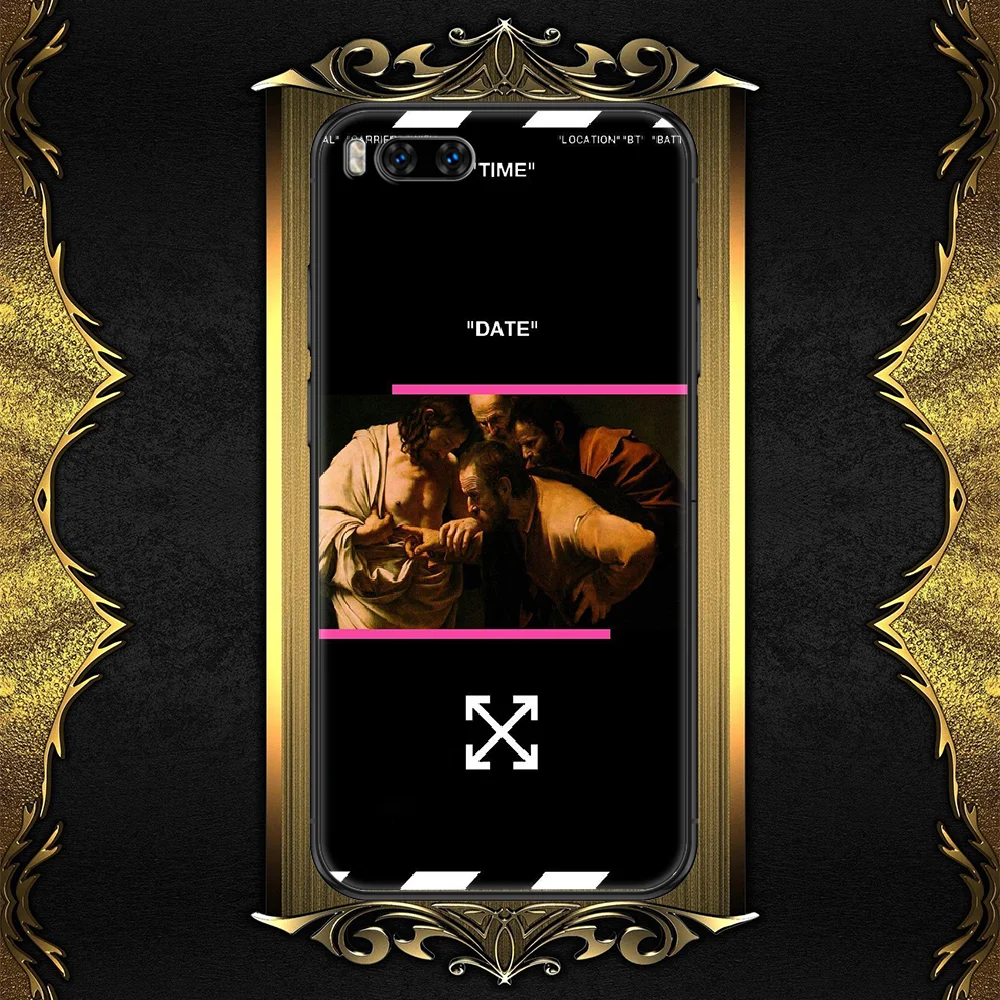 

Fashion off-compatible-White Phone case For Xiaomi Mi Max Note 3 A2 A3 8 9 9T 10 Lite Pro Ultra black fashion funda trend