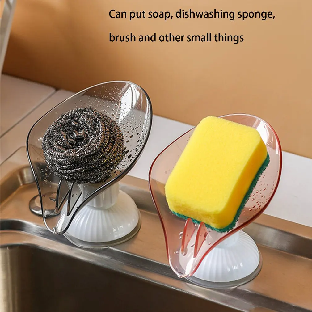 

Rotatable Suction Cup Drain Soap Dish Box Self-draining Design Split Multi-function Durable Soap Dish Case High Quality