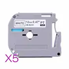 5X MK231 12 мм x 8 м ленты для этикеток для Brother P Touch PT-85 PT-75 PT-BB4