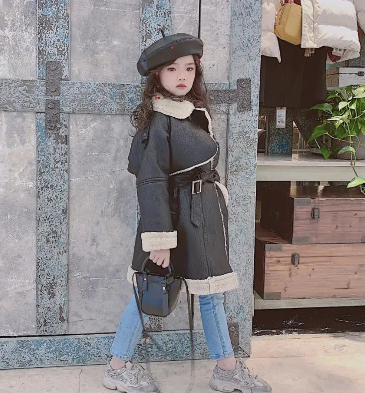 Лидер продаж детские Куртки из искусственной кожи длинные кожаные куртки для