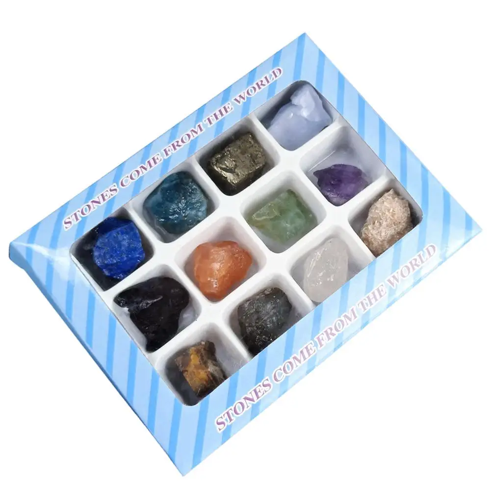 

Collective Ore Specimens 12pcs Rock Mineral Collection For Stone Lovers Geology Crystal Rock And Mineral Specimens Box For Geo