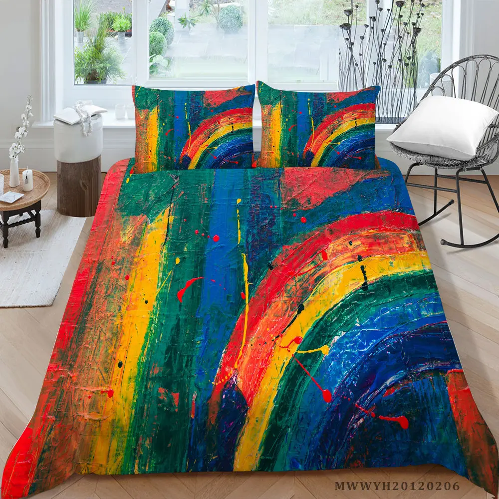 

Bright Yellow Bedding Set Twin Artistic Simple Duvet Cover Warm King Queen Full Single Double Bed Set Abstract Style