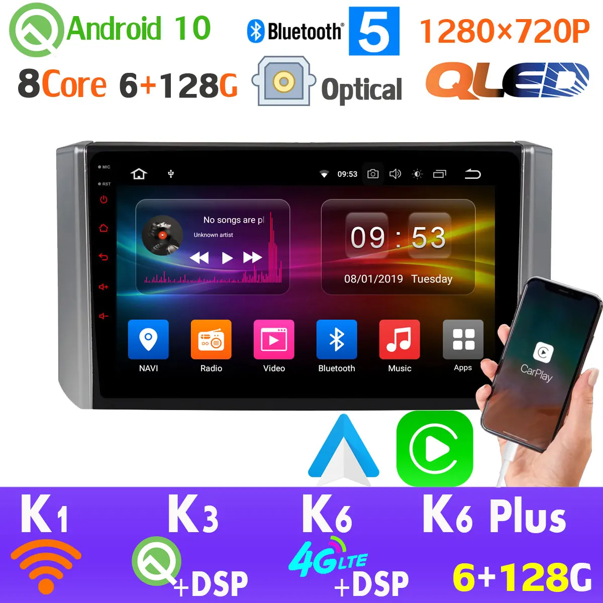 QLED 1280*720P 6G + 128G Android 10 0 автомобильный GPS радиоплеер для Mitsubishi Xpander SPDIF HDMI
