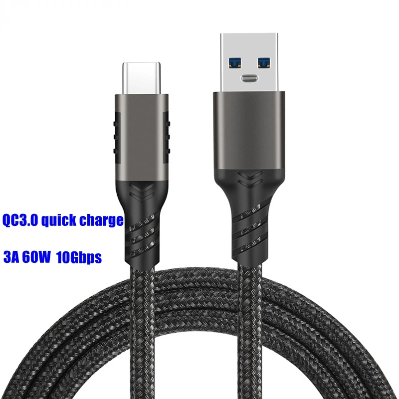 Кабель USB Type C 10G для Huawei Samsung 3A быстрая зарядка 3 0 провод быстрой зарядки Xiaomi 10 Pro