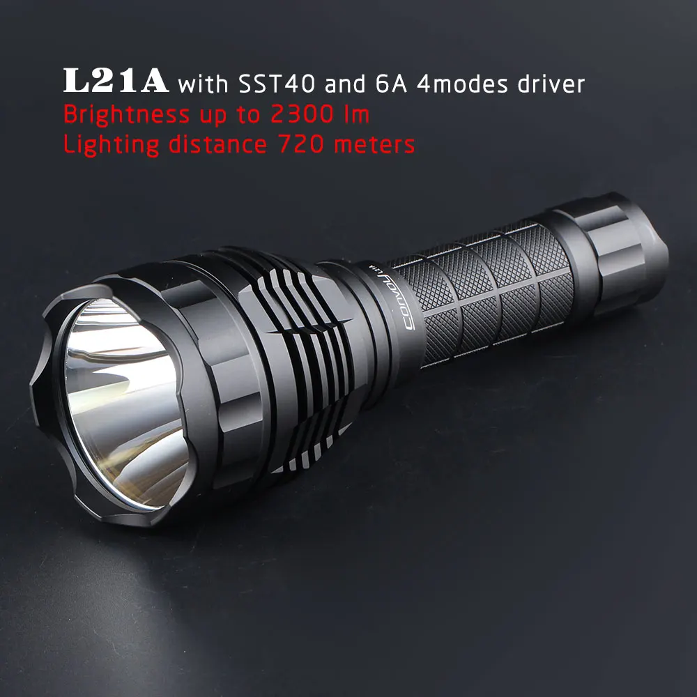 

Convoy L21A Flashlight with Luminus SST40 Led Lanterna 21700 Flash Torch Linterna Camping Hunting Lantern Powerful Work Light