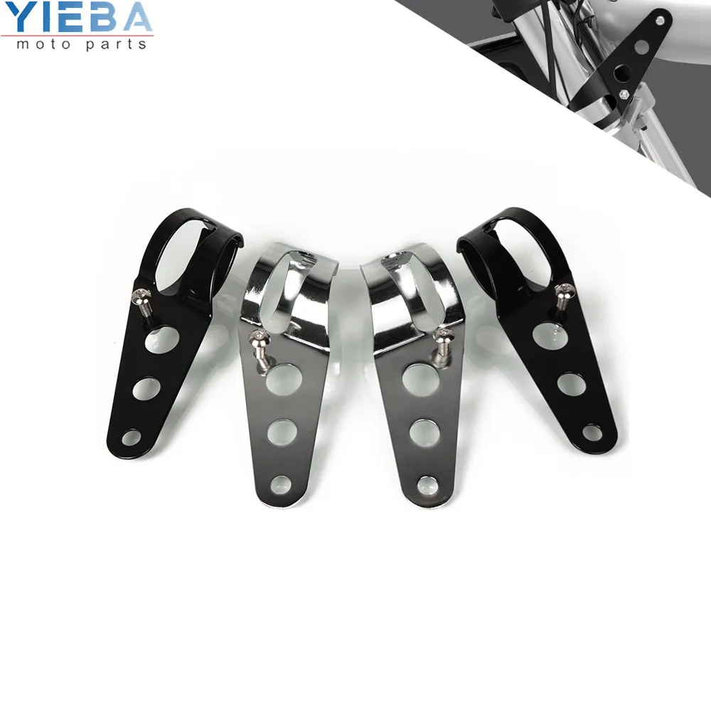 Мотоцикл части черный кафе вилка Боббер Рейсер головной светильник крепление