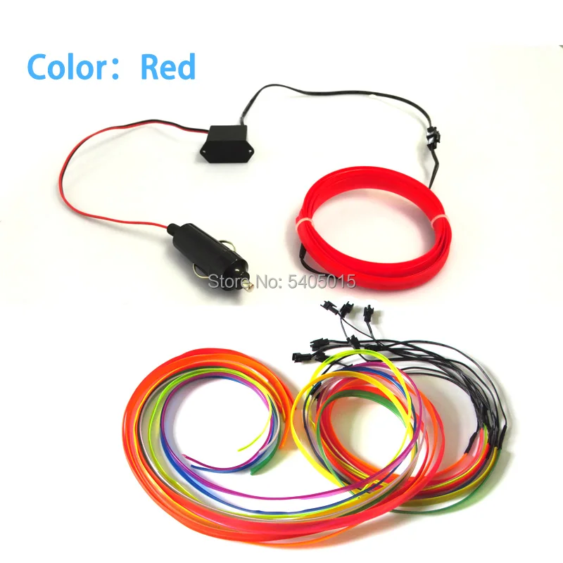 1M 2.3mm-Skirt EL Wire Powered by DC12V LED Strip Blink Cable Rope Tube Birthday Holiday DIY Decoration For Television Backlight |