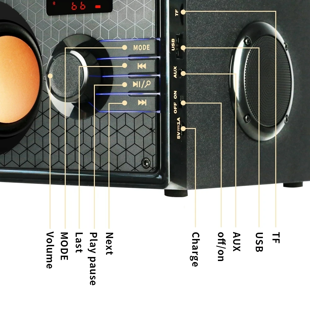

Portable Wireless Bluetooth Speaker Outdoor High-Power Boombox TV Computer Subwoofer Soundbar Radio Music Center Remote Control