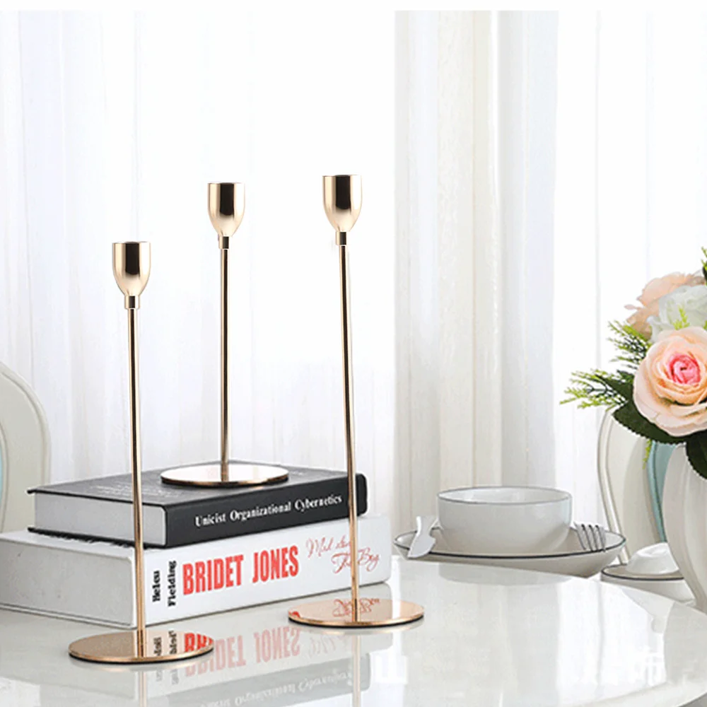 

Retro Gold Candlesticks Wedding Candle Stand European Metal Candle Holder Gold Candle Holders Candlestick Holder For Wedding