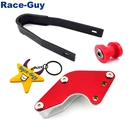 Красный 10 мм Цепной ролик + направляющая цепи + черный пластиковый цепной слайдер для китайского байка Kayo Lifan YX