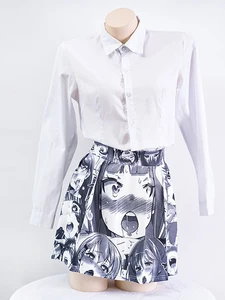 Сексуальная Женская Мини-Юбка Для ролевой косплей винтажная каваи плиссированная юбка-пачка Harajuku Корейская японская школьная форма юбки 2019