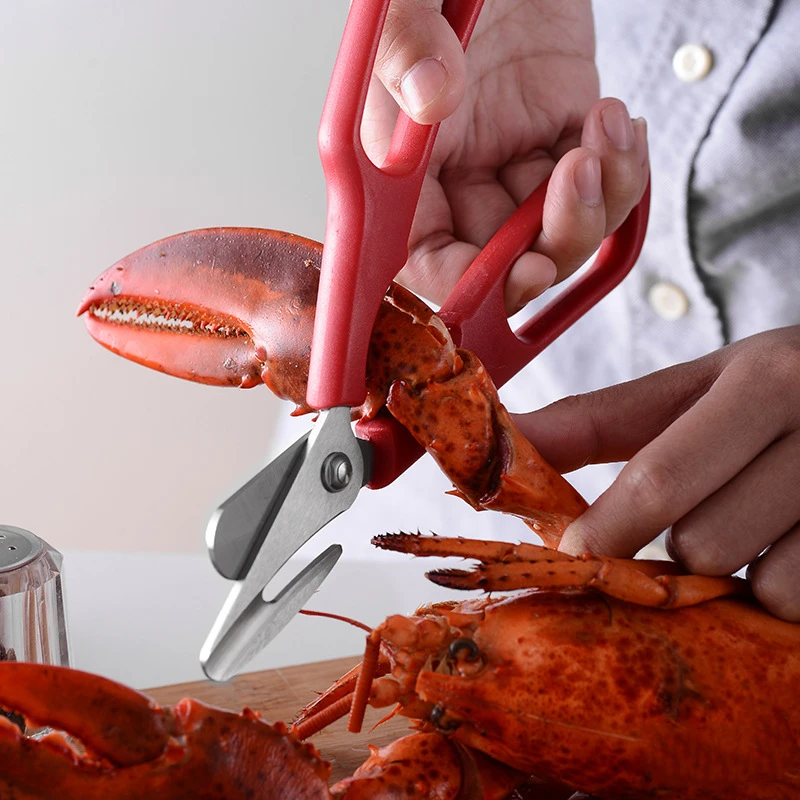 

Stainless Steel Kitchen Scissors Sharp Lobster Crab Cutting Tool for Seafood Lobster Processing Scissors Kitchen Accessories