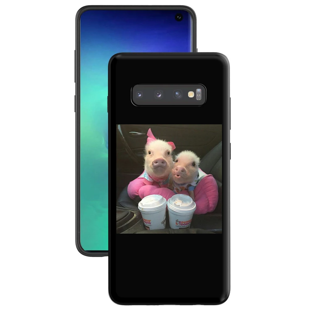 Couples Cute Pink Pet Pig Case for Samsung Galaxy A5 A6 A9 M11 M21 M31 S21 S21S S30 Plus Ultra M51 A02 A12 A32 A52 A72 F62 M62 | Мобильные