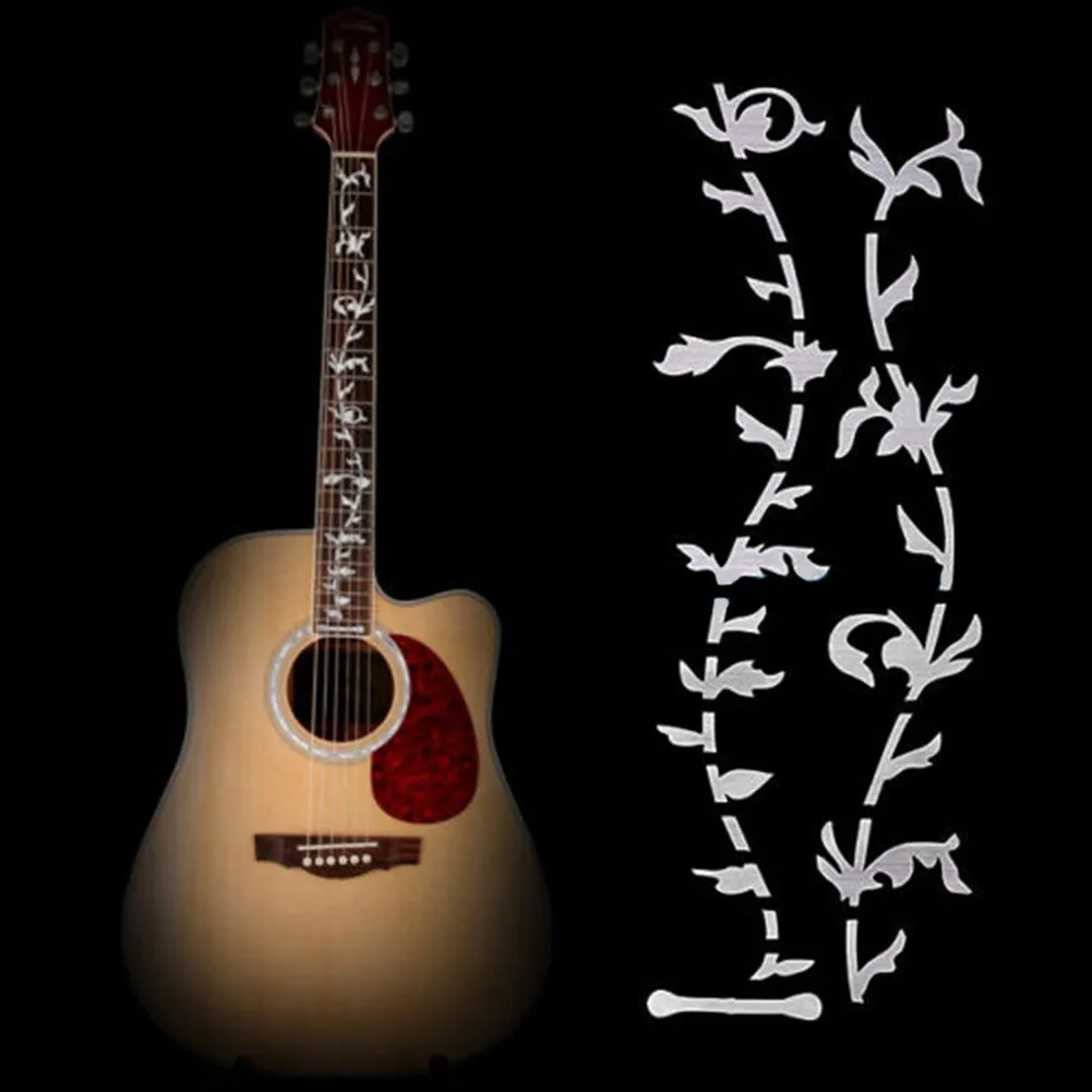 

Fretboard Sticker Tree Of Life Guitar Bass Inlay Decals Fretboard DIY Decoration Markers Silver Guitar Guitarra Instrument Parts