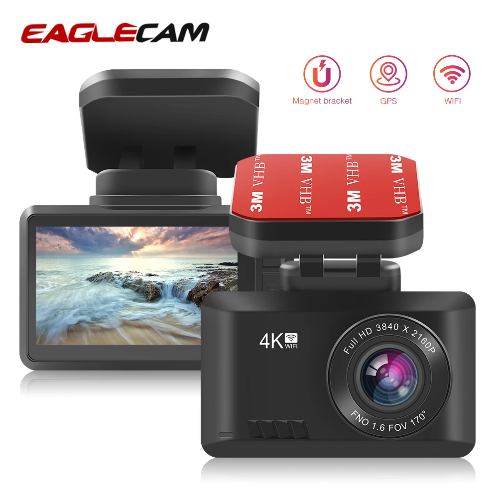 2020 новый WiFi GPS Ultra HD Real 4K 3840*2160P 30 кадров в секунду Автомобильный видеорегистратор