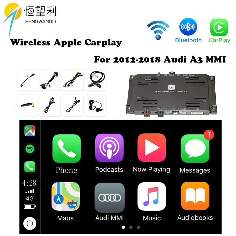 OEM оптовая продажа wifi беспроводной Apple Carplay для 2012-2018 Audi A3 MMI iOS Android зеркалирование