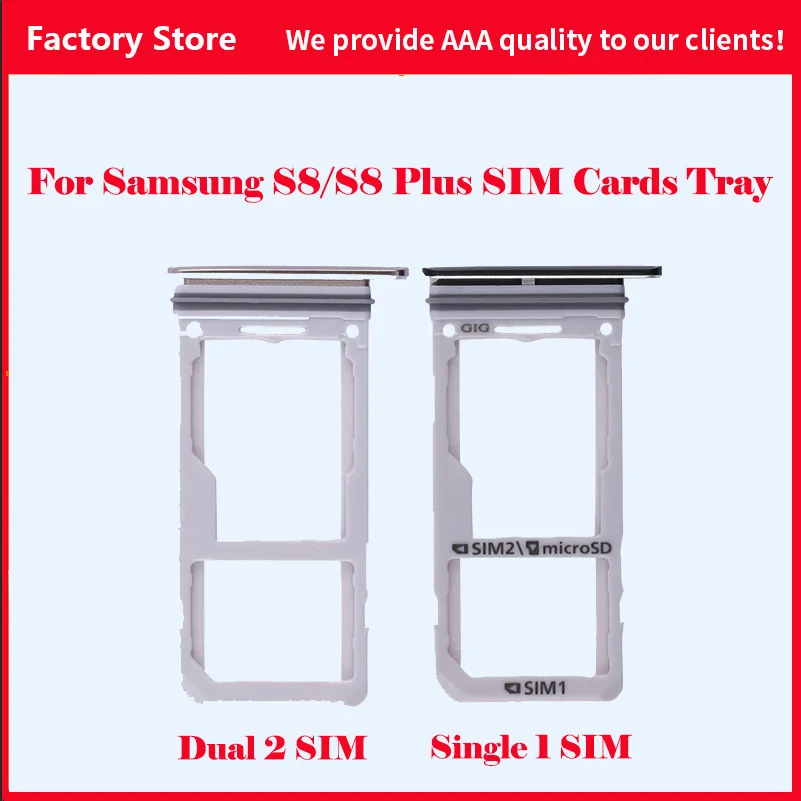 Для Samsung Galaxy S8 G950 G950F Plus G955 G955F оригинальный корпус для телефона Новый адаптер sim