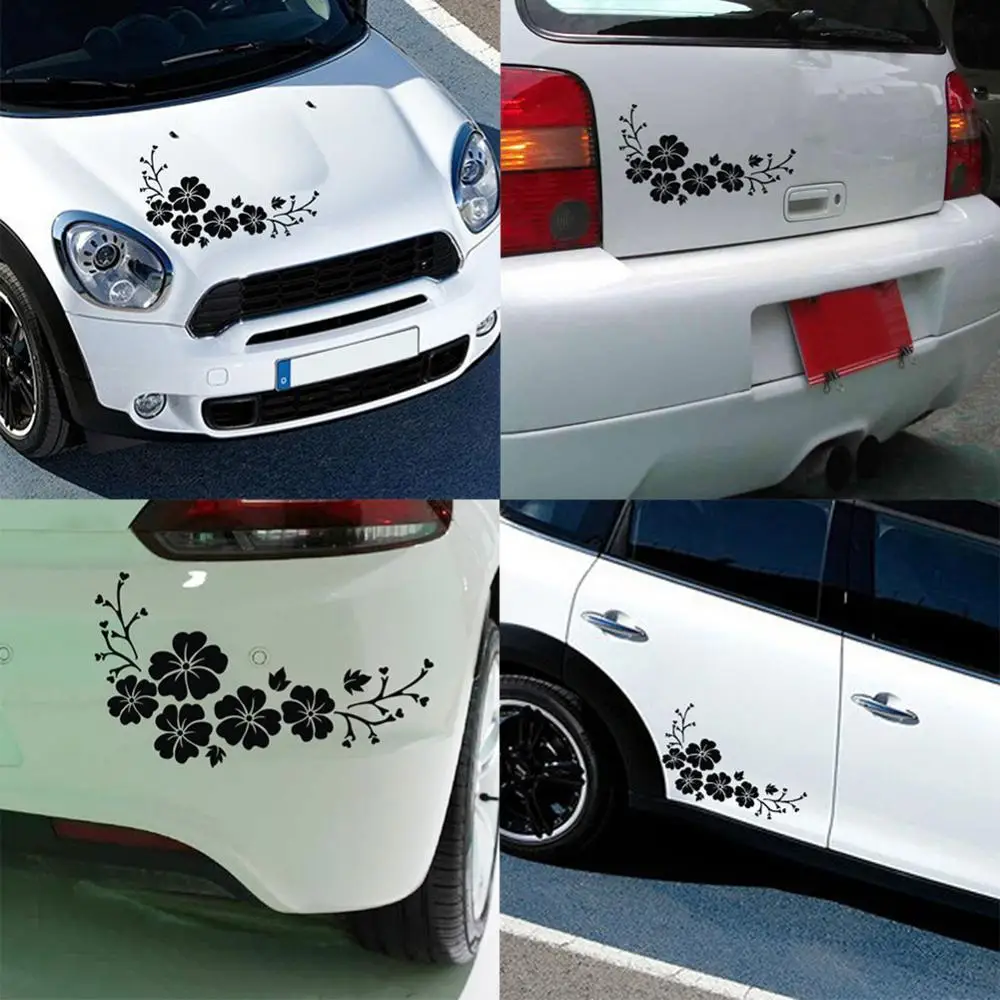 

80% Hot Sell Fashion Flower Blossom Car Decal Sticker Auto Truck Bumper Door Window Decor
