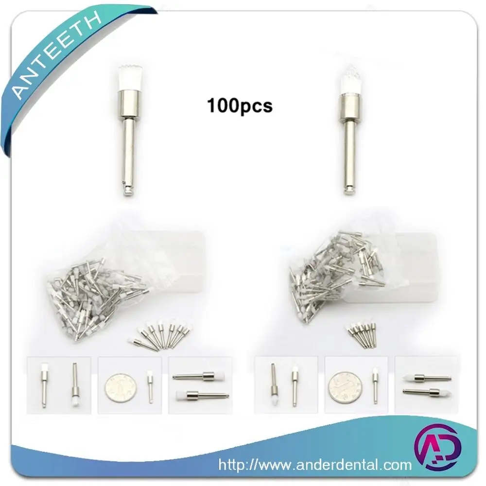 100 шт. белая зубная полировальная щетка полировщик прорезиненная чашка