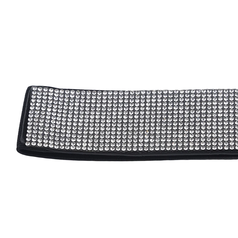 

Women Fashion Shiny Belt Waist Chain Rhinestones Crystal Waistband Metal Button Elastic Band Luxury Wide Party Belt 2021 New