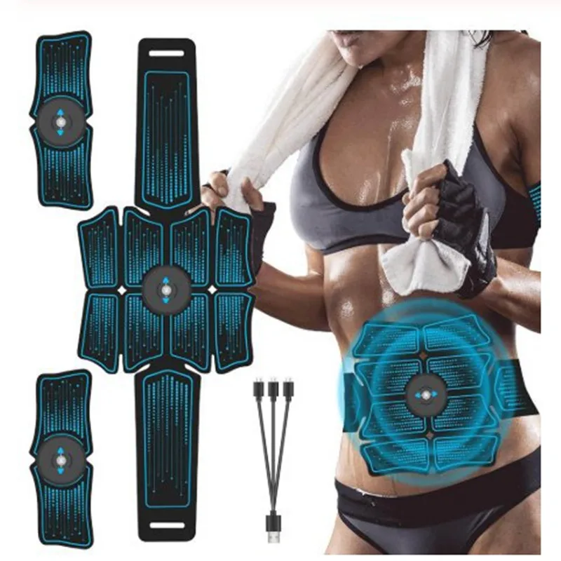 

EMS Smart Abdominal Patch Abdomen USB Rechargeable/Battery Models Abdominal Muscle Fitness Equipment Home Muscle Training Device