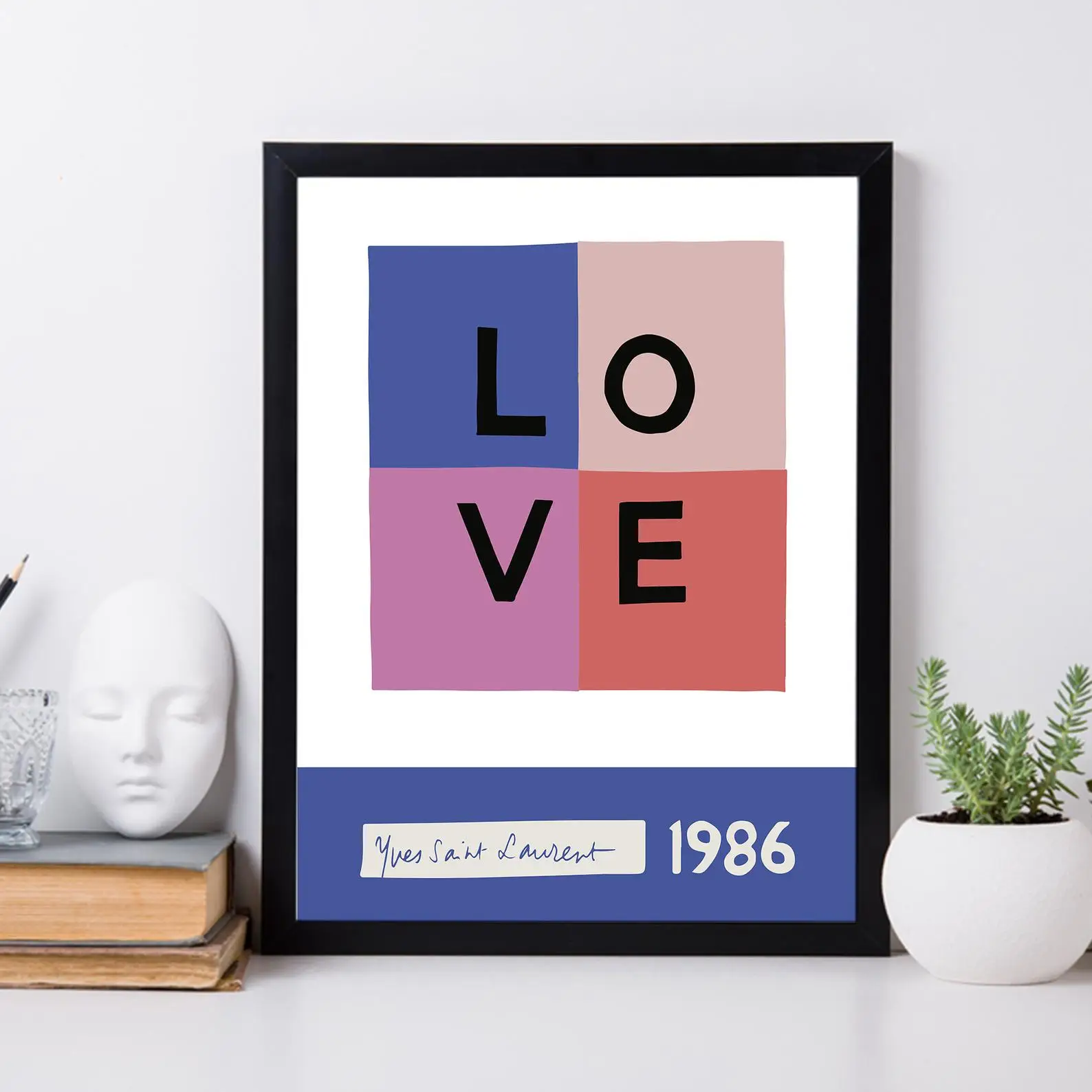 

Yves Saint Laurent-Love 1988 Prints Fashion Gallery Prints Poster Bohemian Art Wall