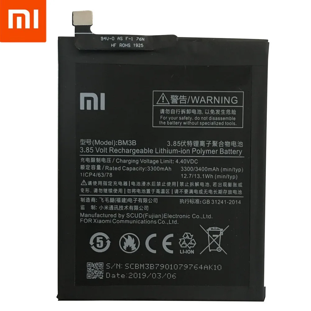 Сменный аккумулятор Xiao mi BM3B для Xiao mi X 2 2S 3300 мАч, аккумуляторы для телефонов большой емкости, Бесплатные инструменты