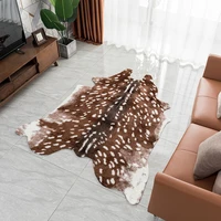 faux fur leather animal carpet rugs for home living room kid bedroom floor mats decorate animal leather zebra area anti slip rug