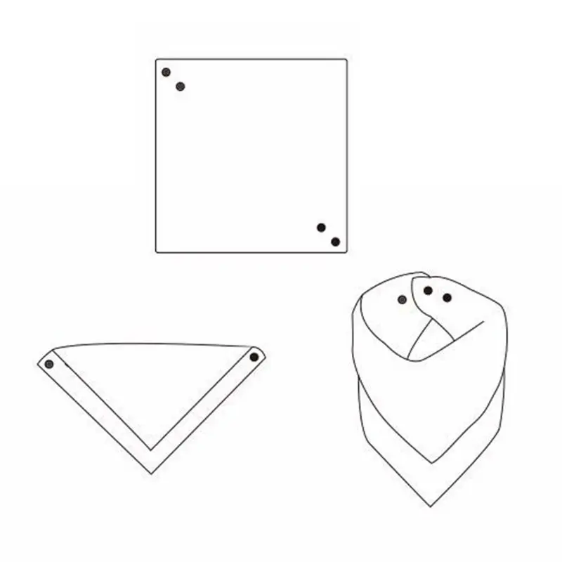 

2 Colors Reversible Muslin & Cotton Baby Bibs Unsiex Baby Accessories Newborn Baby Bandana Bibs Soft Toddler Triangle Scarf