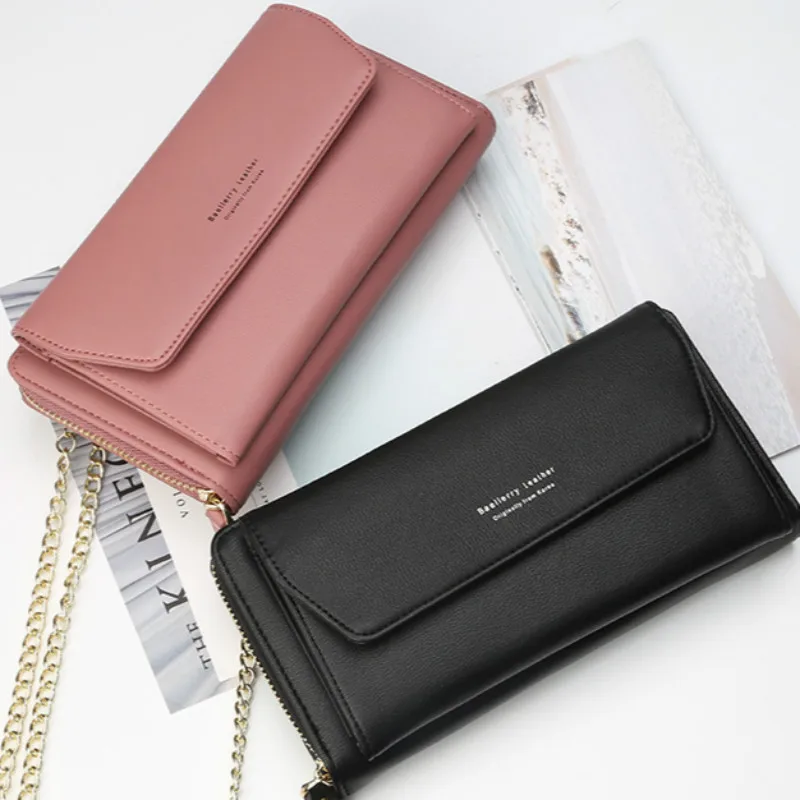 Простые вместительные женские кошельки из искусственной кожи Женский