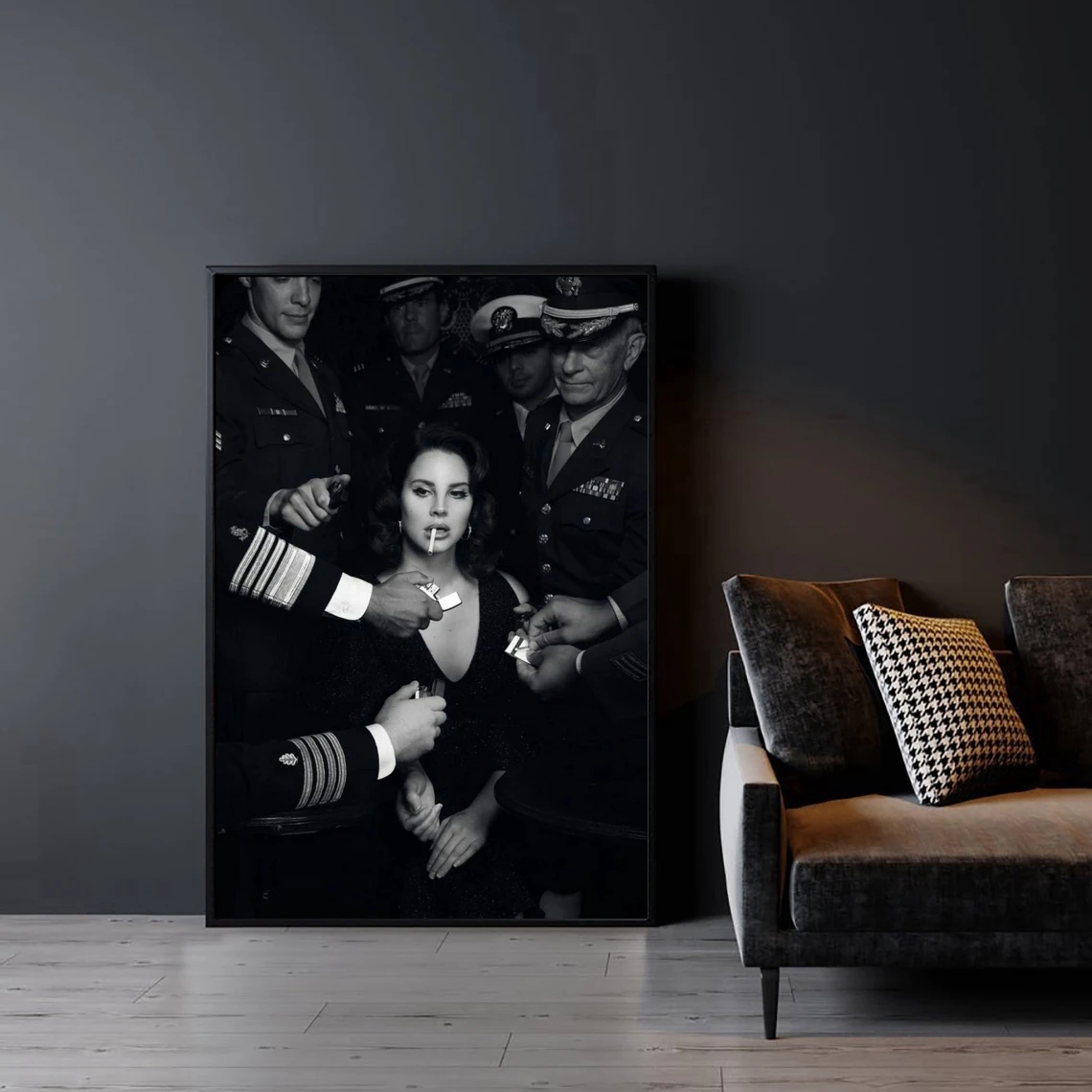 

Lana Del Rey Poster Black And White Rap Hip Hop Pop Music Star Canvas Art Poster Print Home Decoration Wall Painting (No Frame)