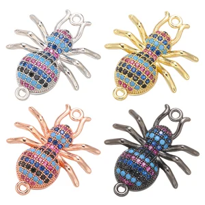 Соединитель ZHUKOU для женского браслета в виде паука, 19x23 мм, Ювелирная фурнитура сделай сам для самостоятельного изготовления браслетов, модель VS444