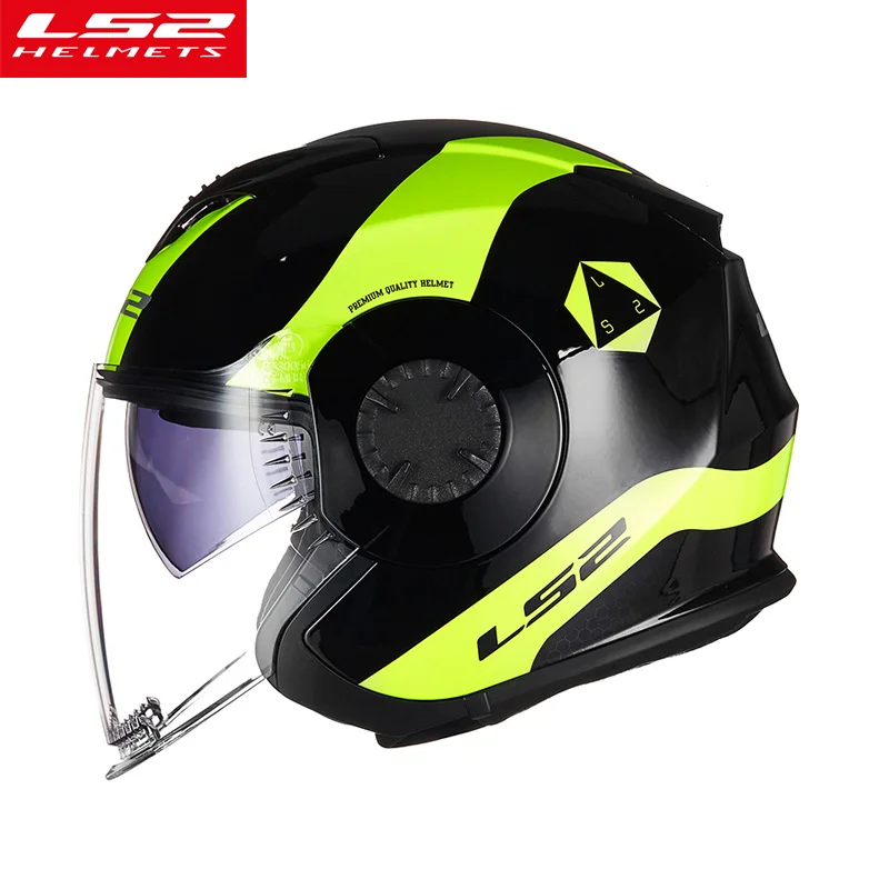 LS2 OF570 винтажный мотоциклетный шлем с двумя объективами скутер vespa для мужчин и