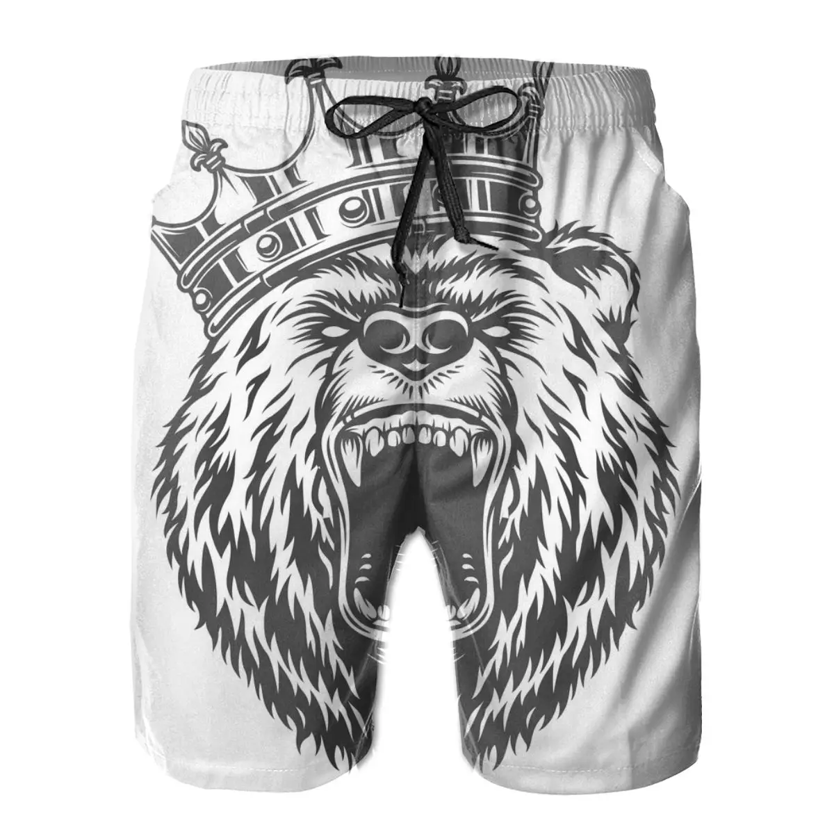 

Bear Head Fashion New Mens Board Shorts Casual Beach Surf Fitness Gym Boardshorts Fast Dry Outdoor Swimwear Man Pants