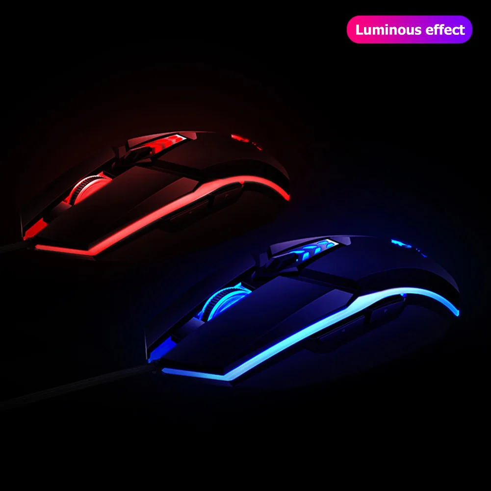 

G510 USB Wired Gaming Mouse 3200DPI 6 Buttons Computer Mice Four-Color Breathing Light Gaming Mice for PC Laptop