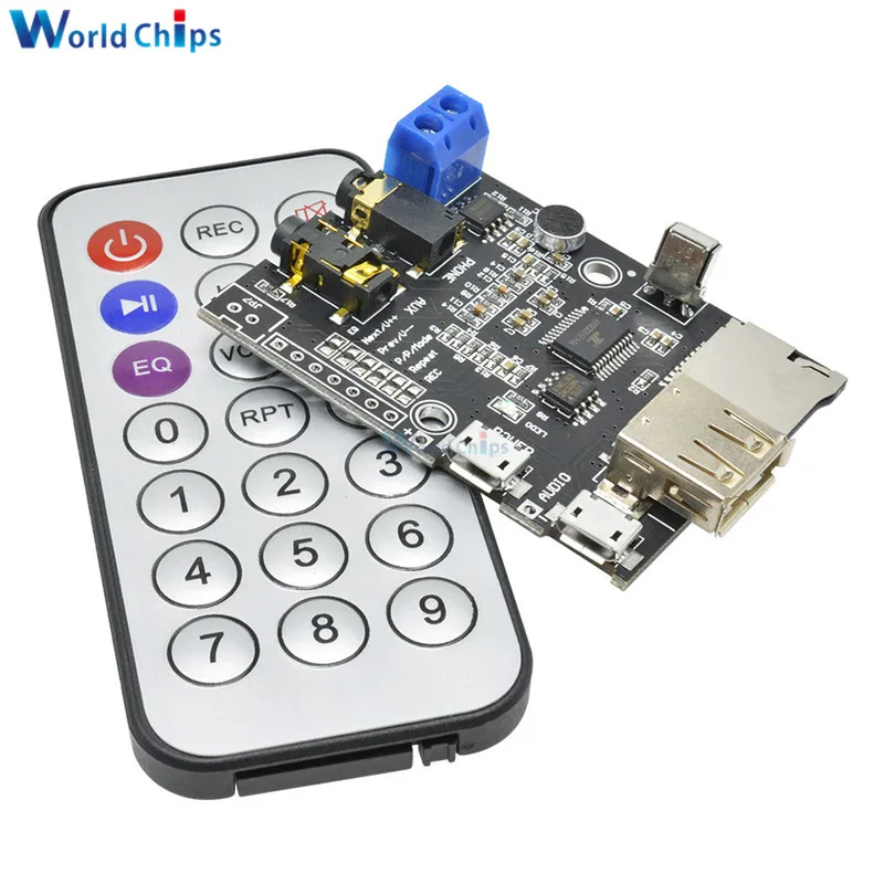 USB 5 В WMA + WAV MP3 три декодера плата аудио усилитель модуль декодирования плеера