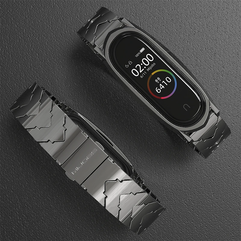 Mi band 4 ремешок металлический браслет для Xiaomi mi Band 4 3 ремешок Безвинтовой из нержавеющей стали mi Band 3 наручные смарт-браслеты аксессуары