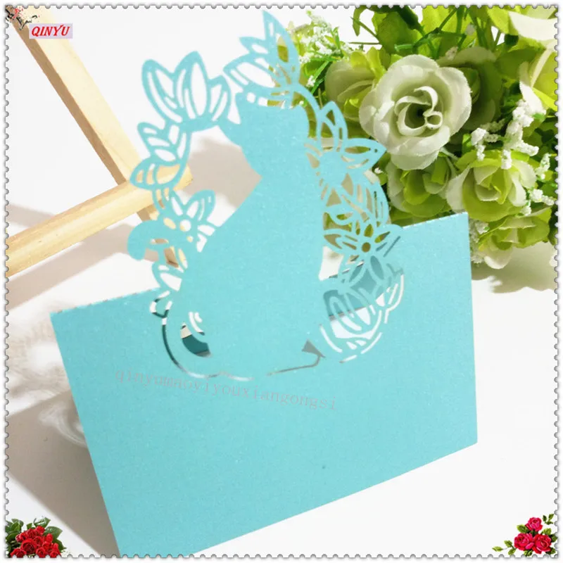 10/50 шт. белое Имя Место Свадебное приглашение Подарочная настольная открытка