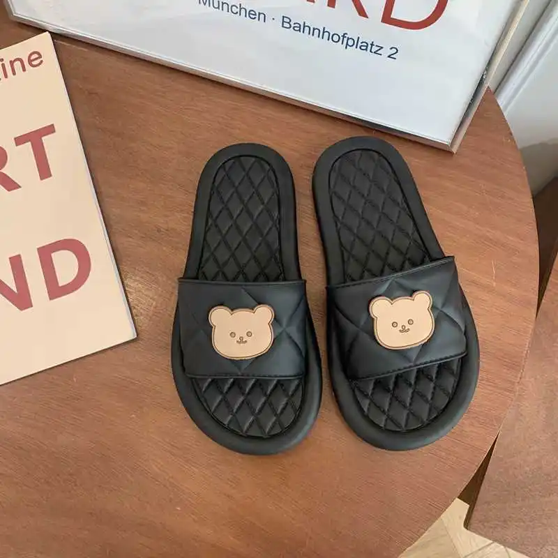 

Kawaii Shoes Home Soft Slippers for Girls Summer Women Sandals 2021 Fashion Female Indoor Casual Flat Beach Footwear